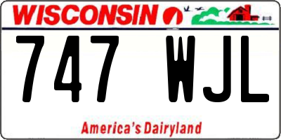 WI license plate 747WJL