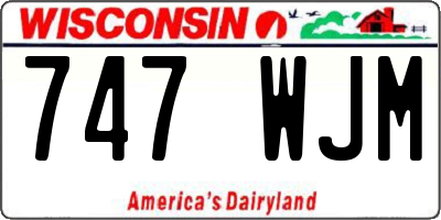WI license plate 747WJM