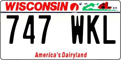 WI license plate 747WKL