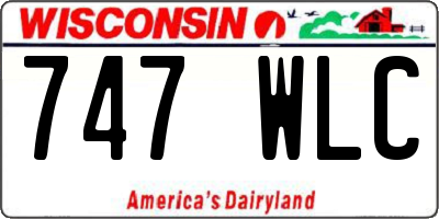 WI license plate 747WLC
