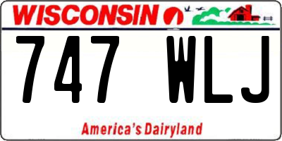 WI license plate 747WLJ