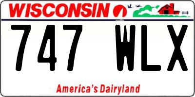 WI license plate 747WLX