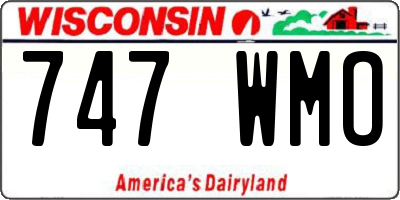 WI license plate 747WMO
