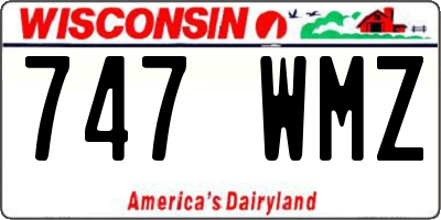 WI license plate 747WMZ