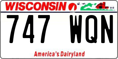 WI license plate 747WQN