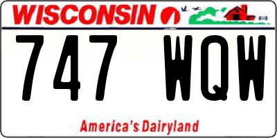WI license plate 747WQW