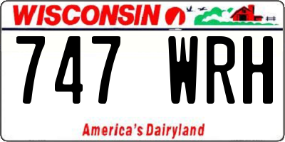 WI license plate 747WRH