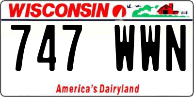 WI license plate 747WWN