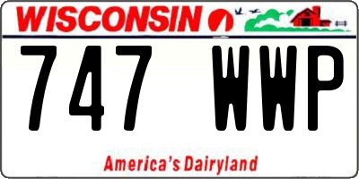 WI license plate 747WWP