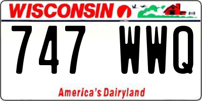 WI license plate 747WWQ