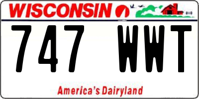 WI license plate 747WWT