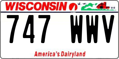 WI license plate 747WWV