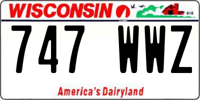 WI license plate 747WWZ