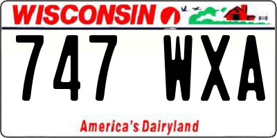 WI license plate 747WXA