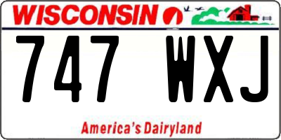WI license plate 747WXJ