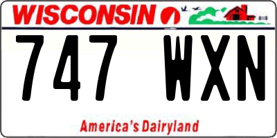 WI license plate 747WXN