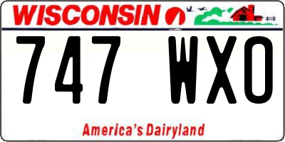 WI license plate 747WXO