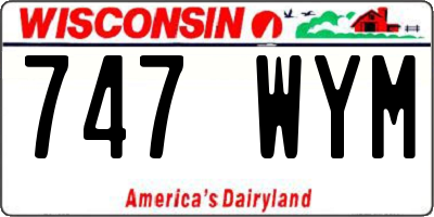 WI license plate 747WYM