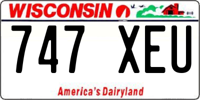 WI license plate 747XEU