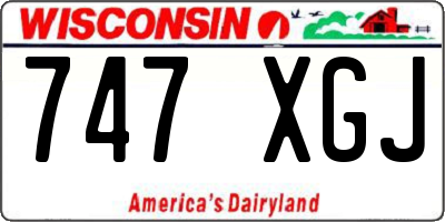 WI license plate 747XGJ