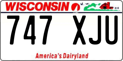 WI license plate 747XJU