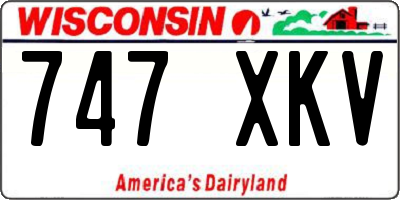 WI license plate 747XKV