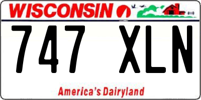 WI license plate 747XLN