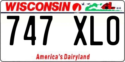 WI license plate 747XLO