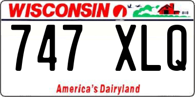 WI license plate 747XLQ
