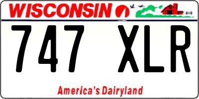 WI license plate 747XLR