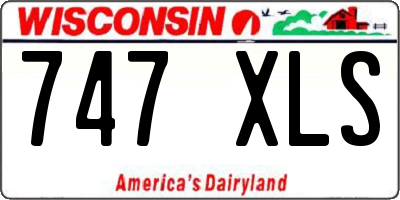 WI license plate 747XLS