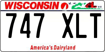 WI license plate 747XLT
