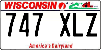 WI license plate 747XLZ