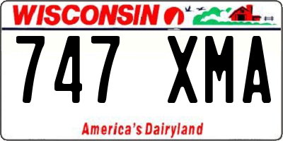 WI license plate 747XMA
