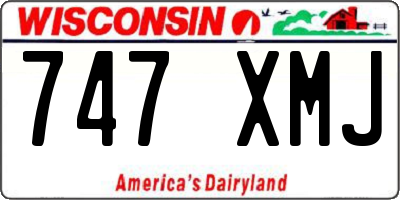 WI license plate 747XMJ