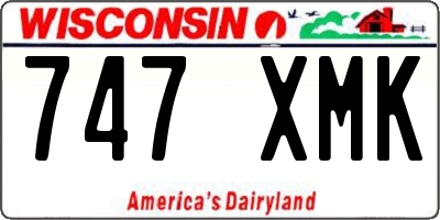WI license plate 747XMK