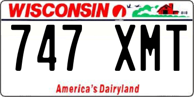 WI license plate 747XMT