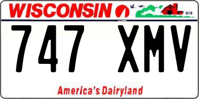 WI license plate 747XMV