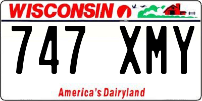 WI license plate 747XMY