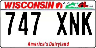 WI license plate 747XNK