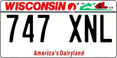 WI license plate 747XNL