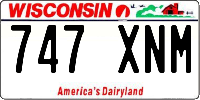 WI license plate 747XNM
