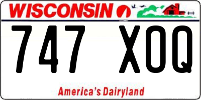 WI license plate 747XOQ