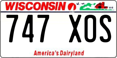 WI license plate 747XOS