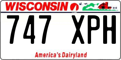 WI license plate 747XPH