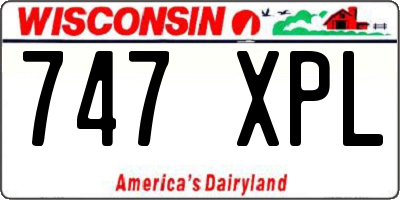 WI license plate 747XPL