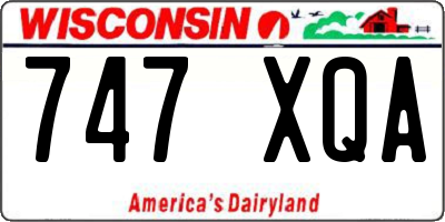 WI license plate 747XQA