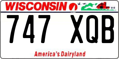 WI license plate 747XQB