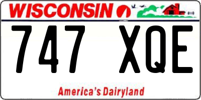 WI license plate 747XQE