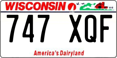 WI license plate 747XQF